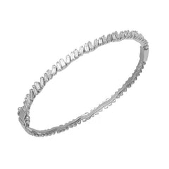 Baguette Bangle White Gold