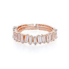 Baguette Diamond Band Rose Gold