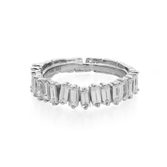 Baguette Diamond Band White Gold