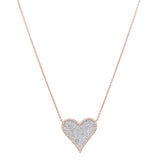 Diamond Border Heart Necklace