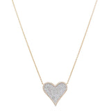 Diamond Border Heart Necklace