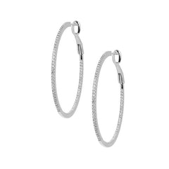 Diamond Hoop Earrings White Gold