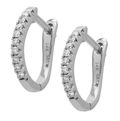 Diamond Huggie Earrings White Gold