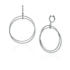 Diamond Interlocking Hoop Earring