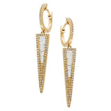 Gold And Diamond Dagger Earrings