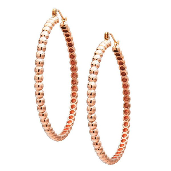 Gold Beaded Hoops