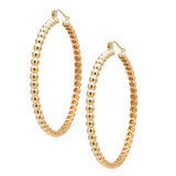 Gold Beaded Hoops