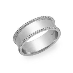 High Polish Stacking Ring White Gold