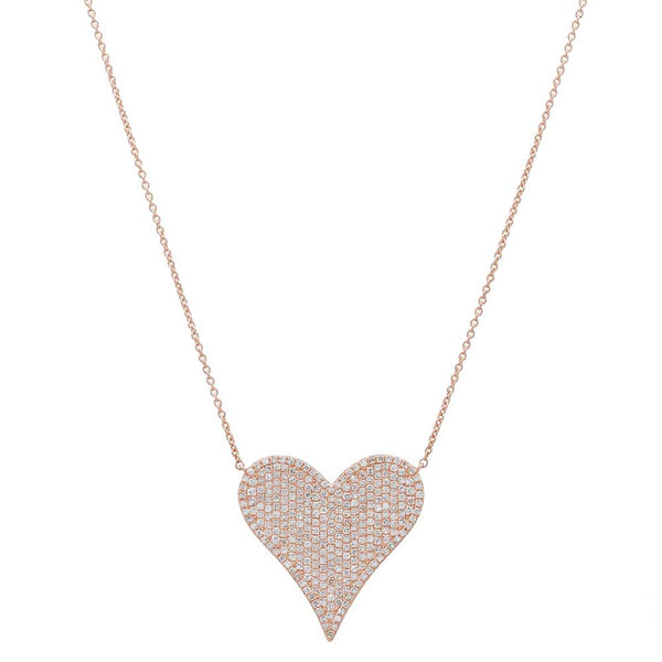 Large Diamond Heart Necklace