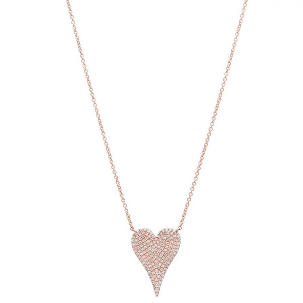 Medium Diamond Heart Necklace