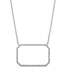 Open Rectangle Necklace 