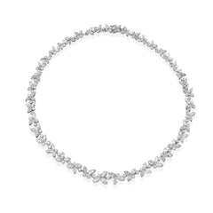 Round And Marquise Diamond Choker