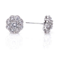 Sydney Cluster Earrings White Gold