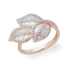 Tri-Color Leaf Ring